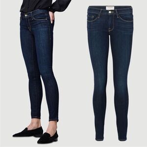 Frame Jeans Women Size 24 Dark Blue Le Skinny De Jeanne Jeans  Mid Rise